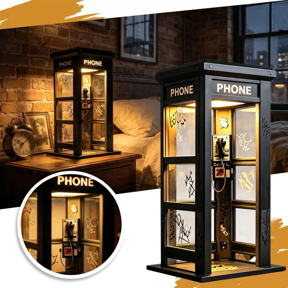 Desk Setup Equipment - Retro Graffiti Phone Booth Table Lamp