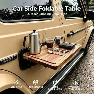Desk Setup Wood - Quick Setup Car Side Mount Foldable