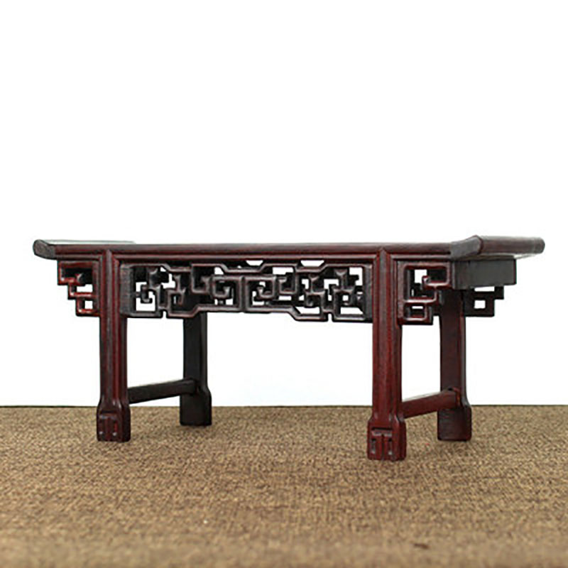 Desk Setup Wood - Small Mahogany Buddha Table, Solid Wood