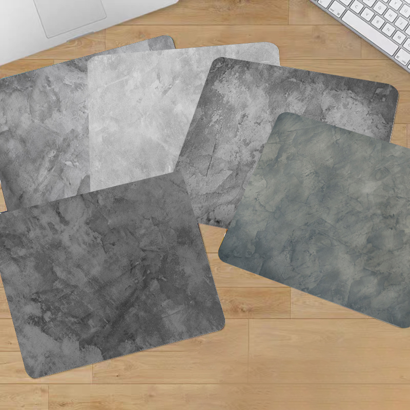 Desk Setup Grey - Mouse Pad Grey Texture Desk Accessories