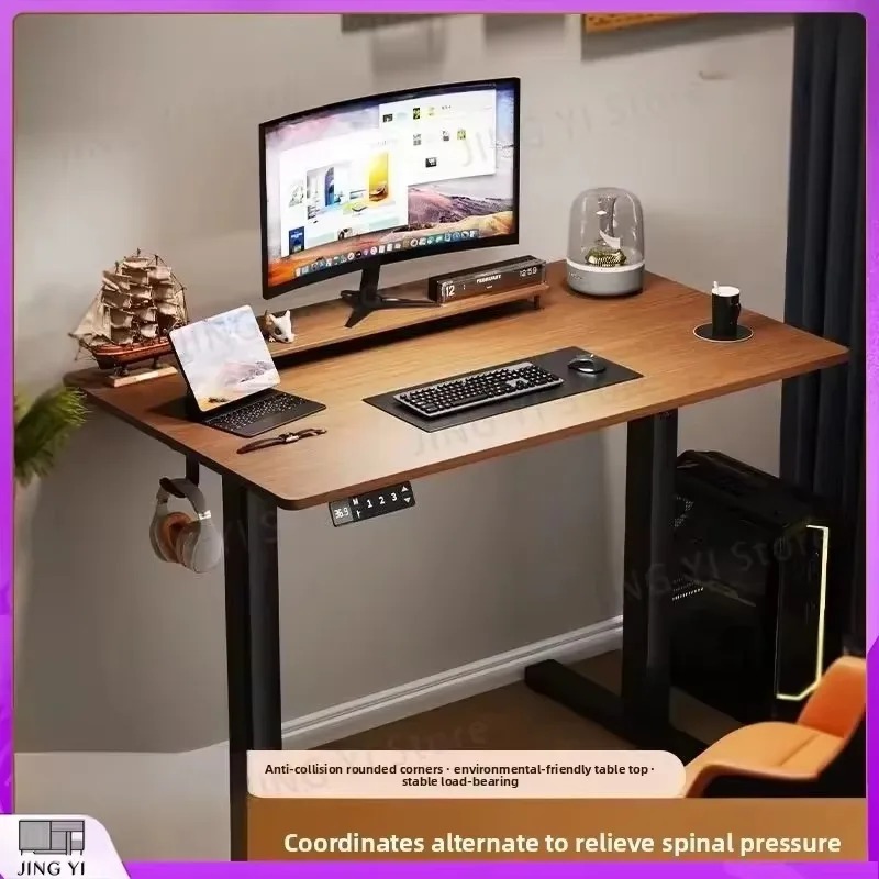 Desk Setup Ergonomics - Electric Height Adjustable Standing Desk Solid