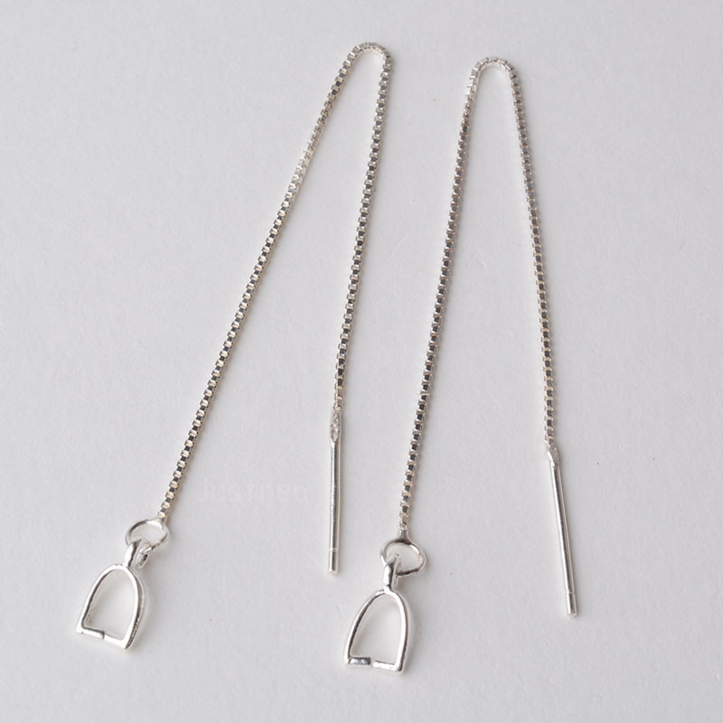 Cable Box Organizer - earwire,solid 925 sterling silver ear thread,