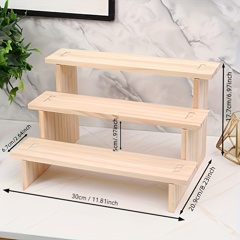 1pc Solid Wood Ladder Display  - Desk Setup Wood ulasan dan harga