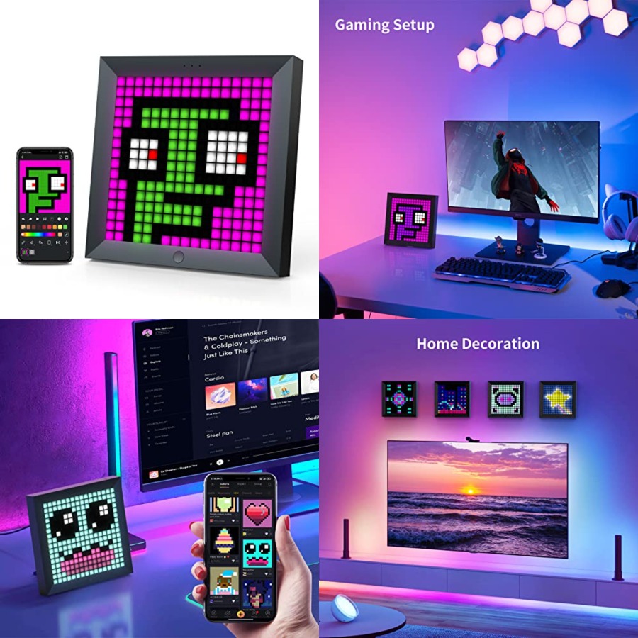 LED Light Pixel Display Panel  - Desk Setup Light ulasan dan harga
