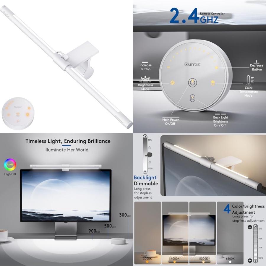 Monitor Light Bar with Remote, - Desk Setup No Computer ulasan dan harga