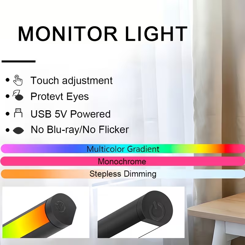 Monitor Light Bar LED Computer - Desk Setup Lamp ulasan dan harga