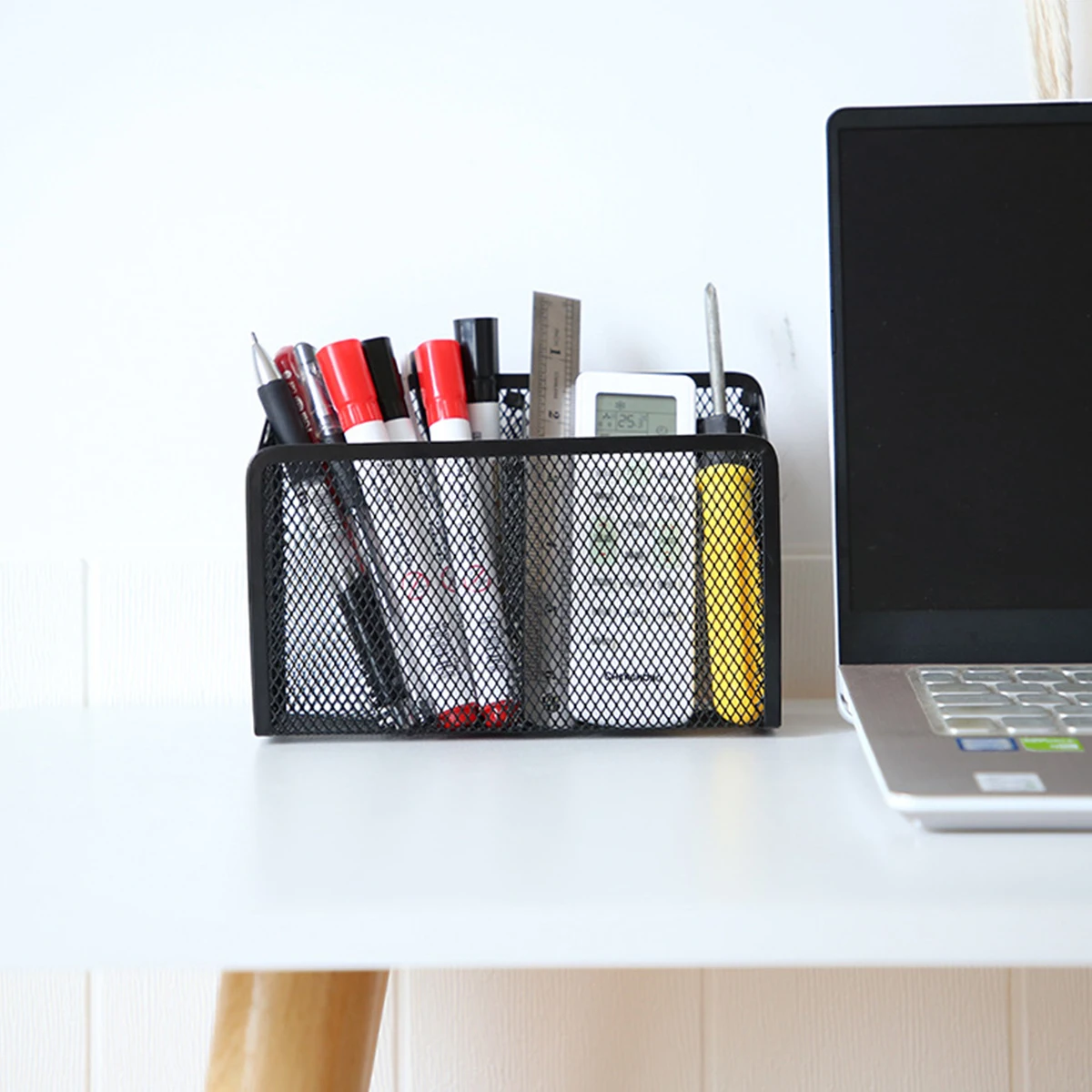 Metal Mesh Pen Cup Sturdy Magn - Pen Cup Magnetic ulasan dan harga