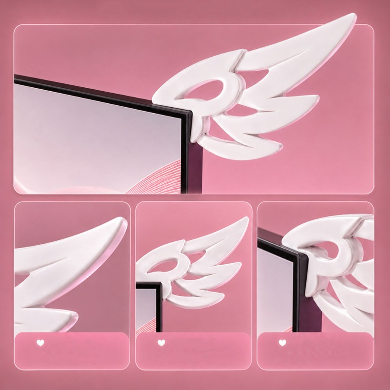 Kawaii 3D Wing Decor for Compu - Desk Setup No Computer ulasan dan harga
