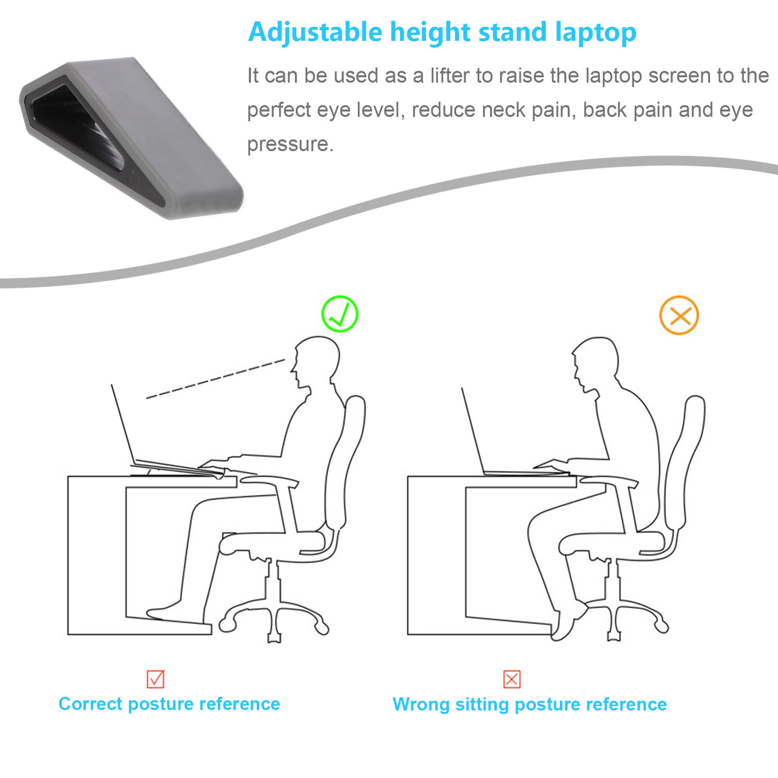 2Pcs Laptop Stand Notebook Ris - Desk Setup Ergonomics ulasan dan harga