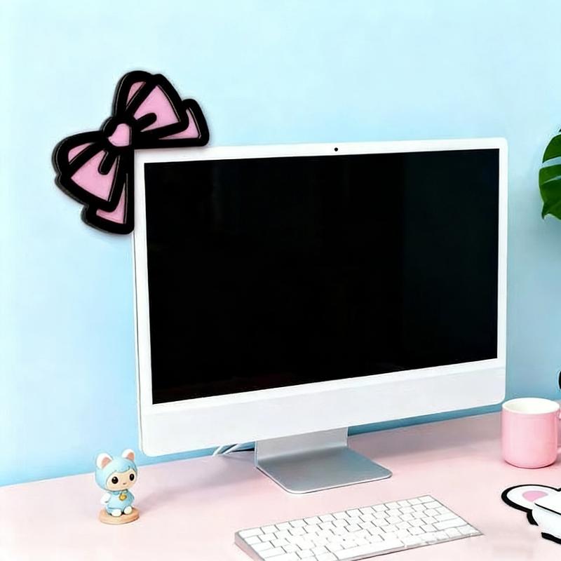 New 1/2Pcs Wooden Bowknot PC A - Desk Setup Wood ulasan dan harga