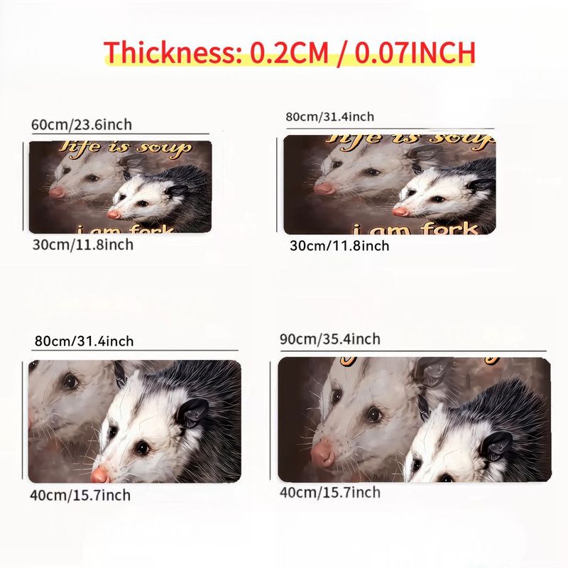 Whimsical Large Mouse Pad Flyi - Desk Setup Ergonomics ulasan dan harga