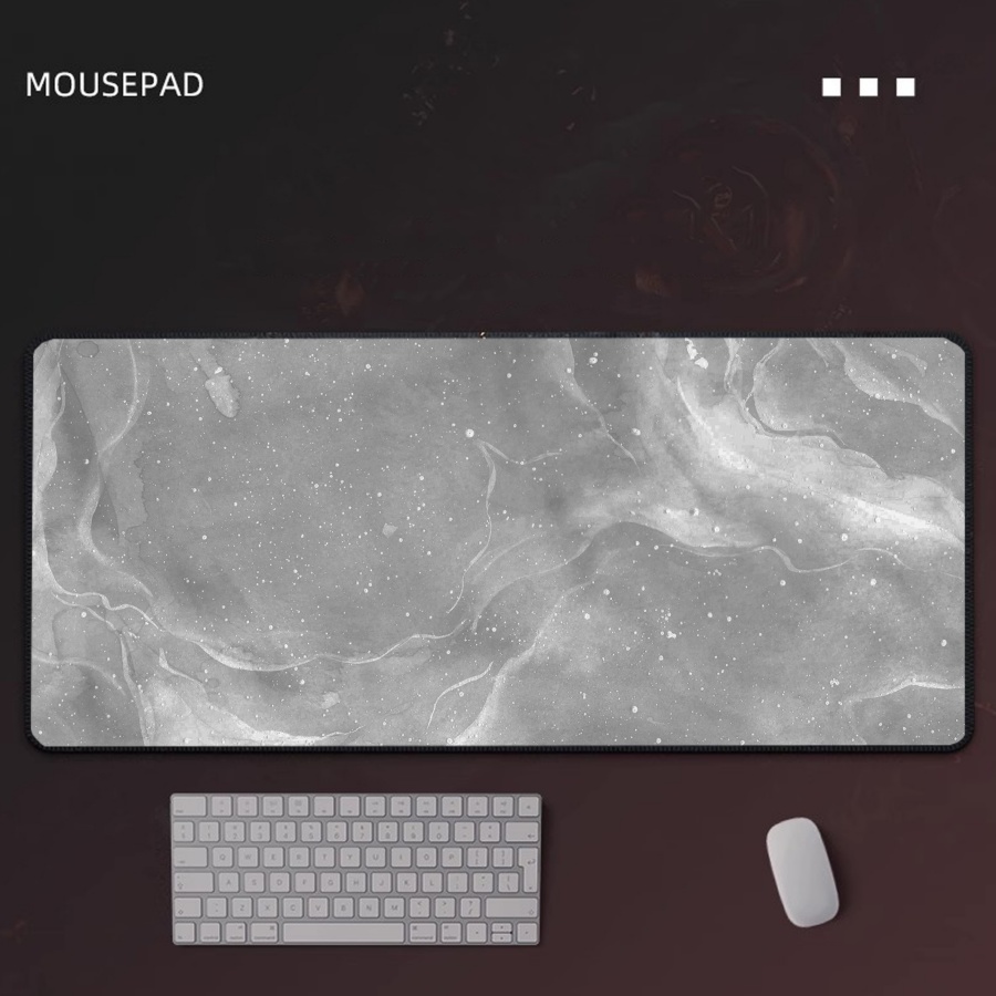 Gaming Mousepad Grey Marble La - Desk Setup Grey ulasan dan harga
