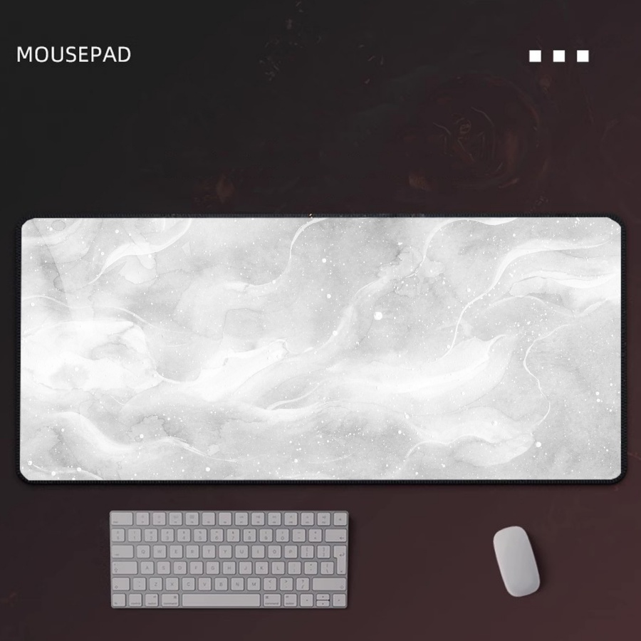Gaming Mousepad Grey Marble La - Desk Setup Grey ulasan dan harga