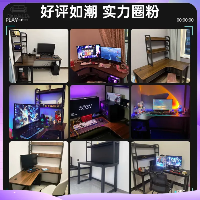 Corner Gaming Desk Computer De - Desk Setup Bedroom ulasan dan harga