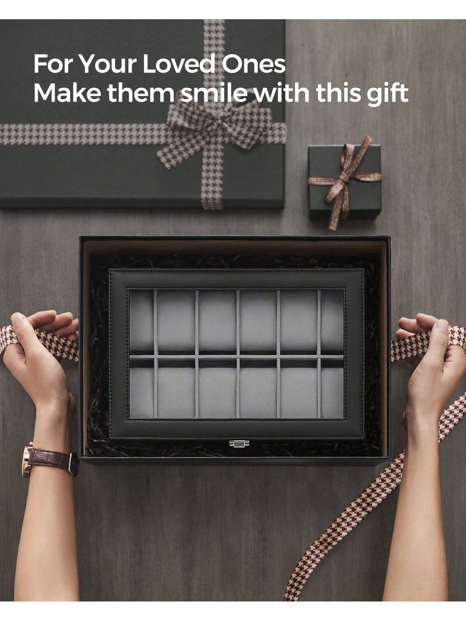 12-Slot Lockable Watch Box wit - Cable Box Organizer ulasan dan harga