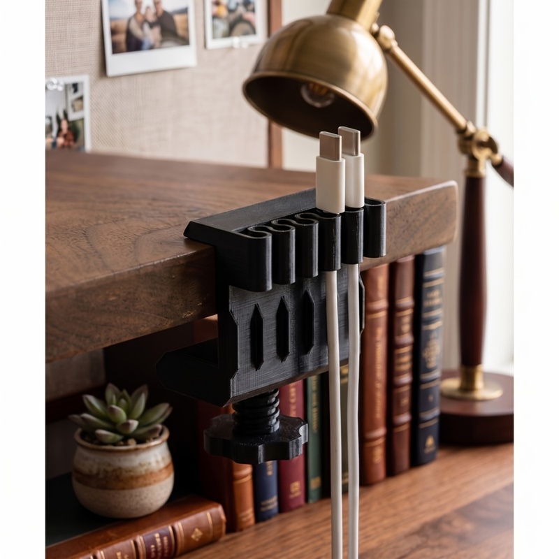 3 desktop cable manager clips  - Desk Setup Equipment ulasan dan harga