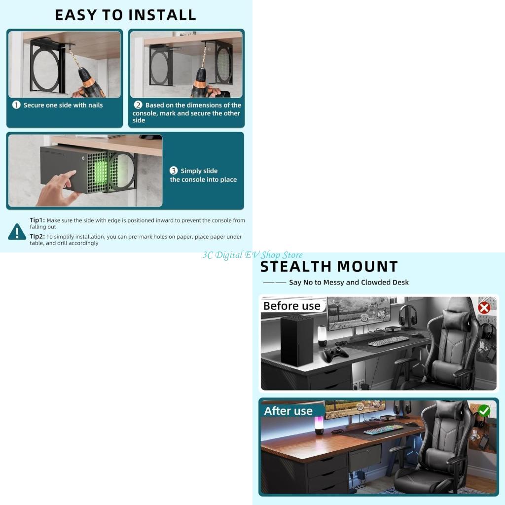 E74D Metal Under Desk Organize - Desk Setup Xbox ulasan dan harga