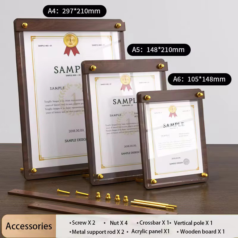 Custom A4/A5 Acrylic Wood Grai - Desk Setup Wood ulasan dan harga