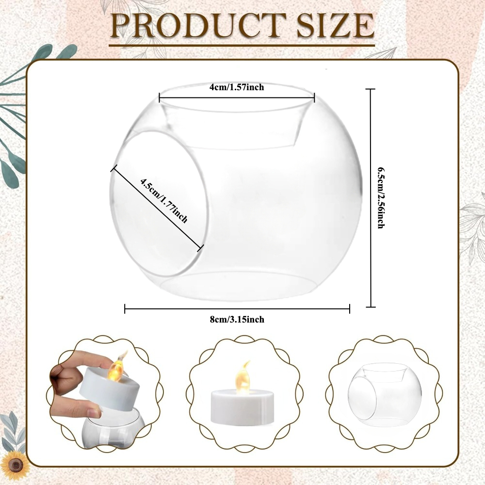 6/12pcs Glass Round Hollow Can - Desk Setup Light ulasan dan harga