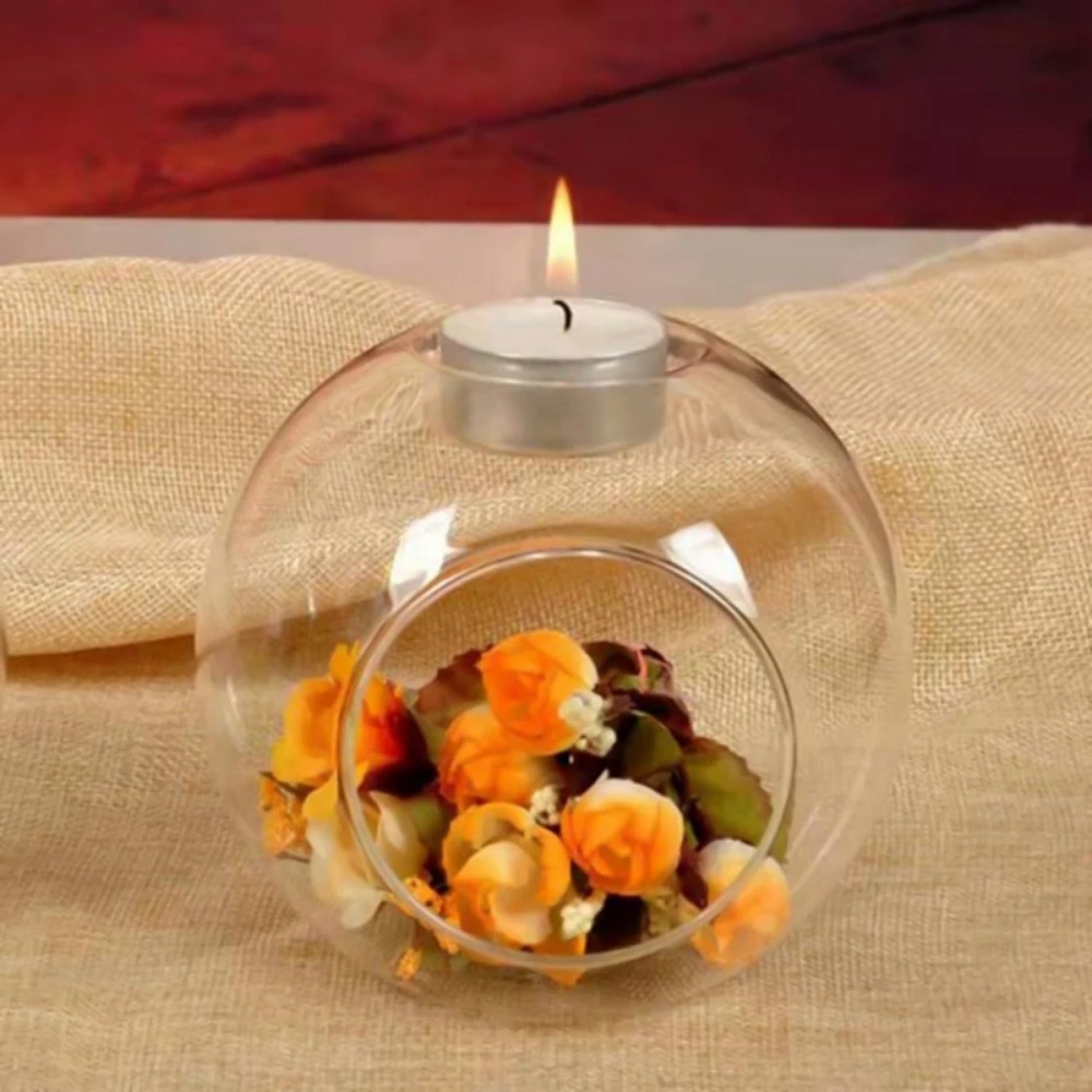 6/12pcs Glass Round Hollow Can - Desk Setup Light ulasan dan harga