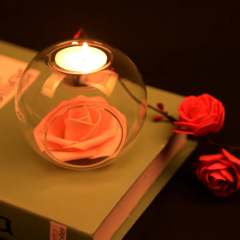 6/12pcs Glass Round Hollow Can - Desk Setup Light ulasan dan harga