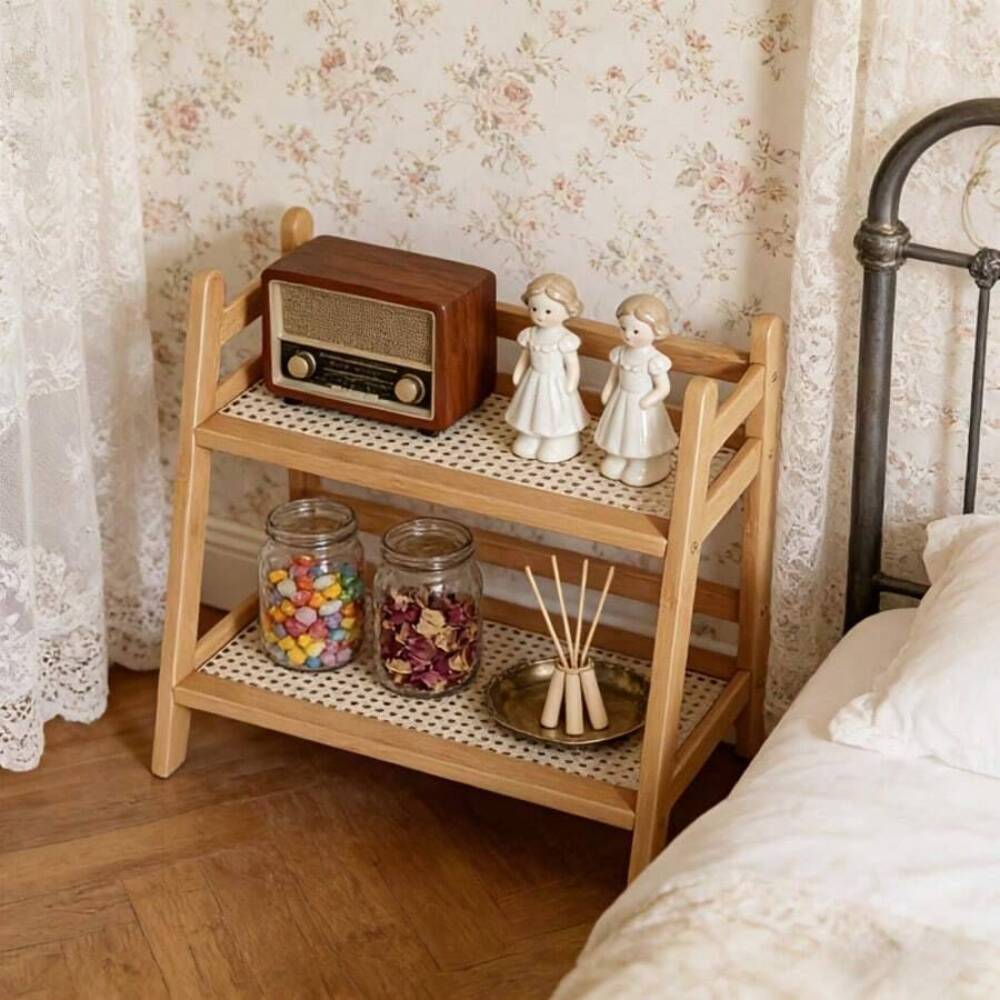2-Tier Bamboo Countertop Stora - Desk Setup Wood ulasan dan harga