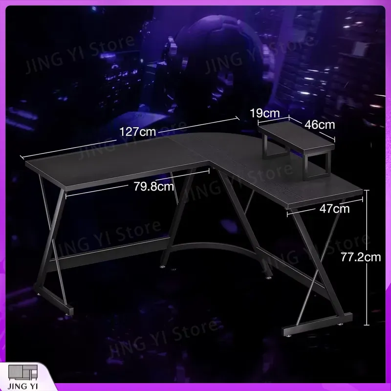 L Shaped Gaming Desk with Moni - Desk Setup No Computer ulasan dan harga