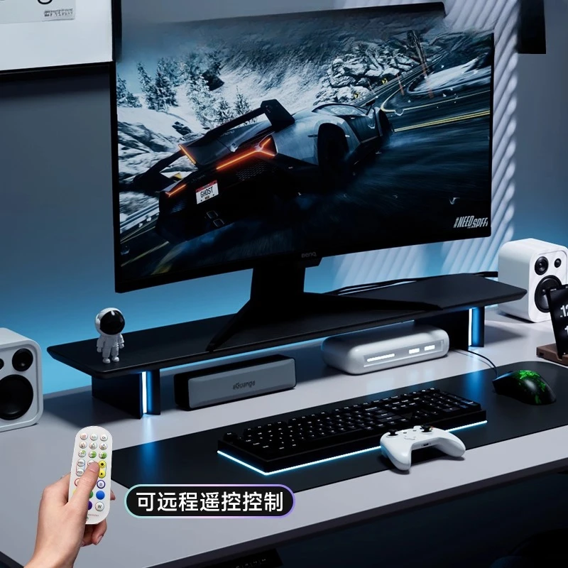 RGB Monitor Stand Ergonomic Co - Desk Setup With 2 Monitors ulasan dan harga
