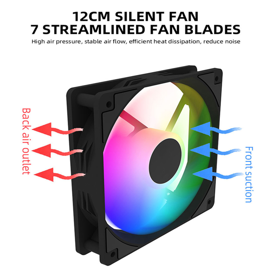 120mm PC Case Fan 12V RGB Cycl - Desk Setup Light ulasan dan harga