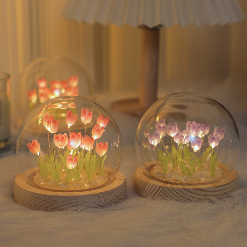 Handmade Tulip Night Lght Hand - Desk Setup Light ulasan dan harga