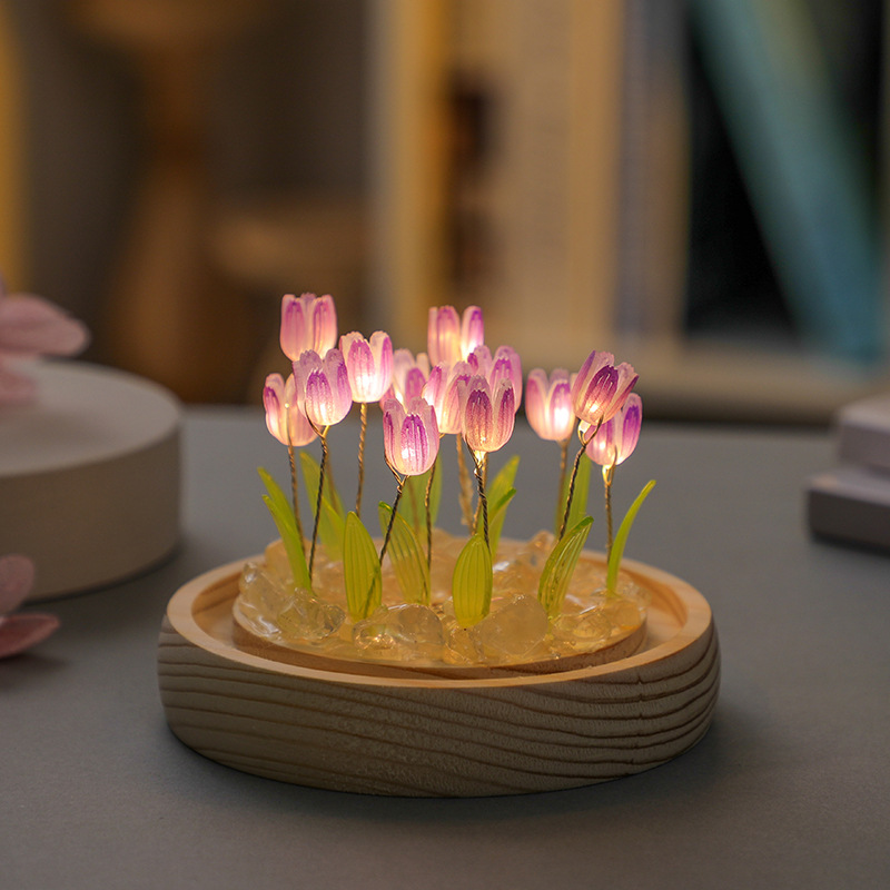 Handmade Tulip Night Lght Hand - Desk Setup Light ulasan dan harga