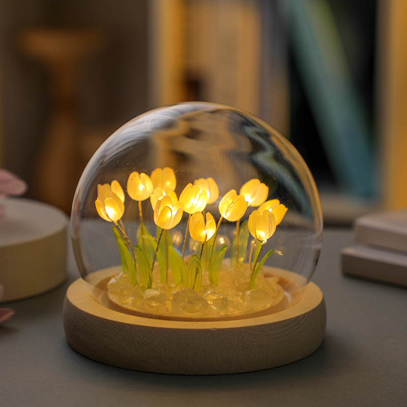 Handmade Tulip Night Lght Hand - Desk Setup Light ulasan dan harga