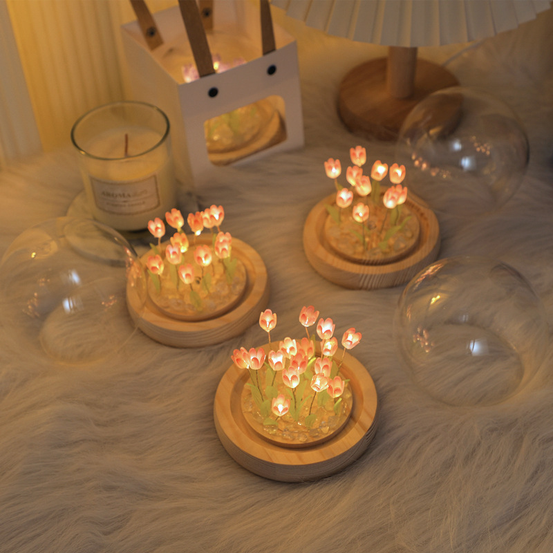 Handmade Tulip Night Lght Hand - Desk Setup Light ulasan dan harga