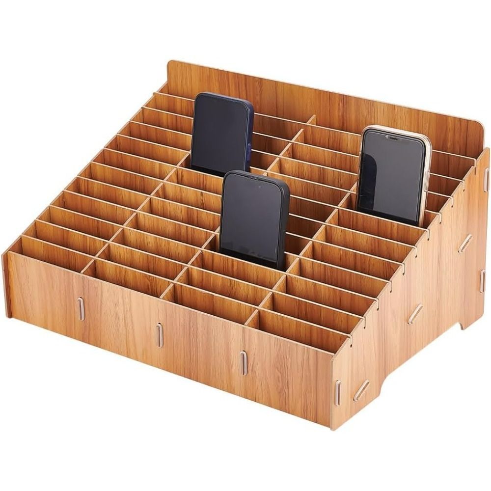 12/24/36/48Grid Phone Storage  - Desk Setup Wood ulasan dan harga