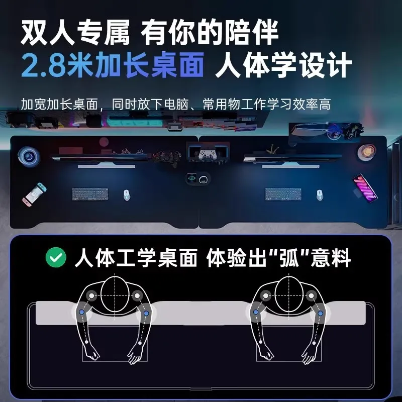 Double E-sports Gaming Desk Lo - Desk Setup Bedroom ulasan dan harga