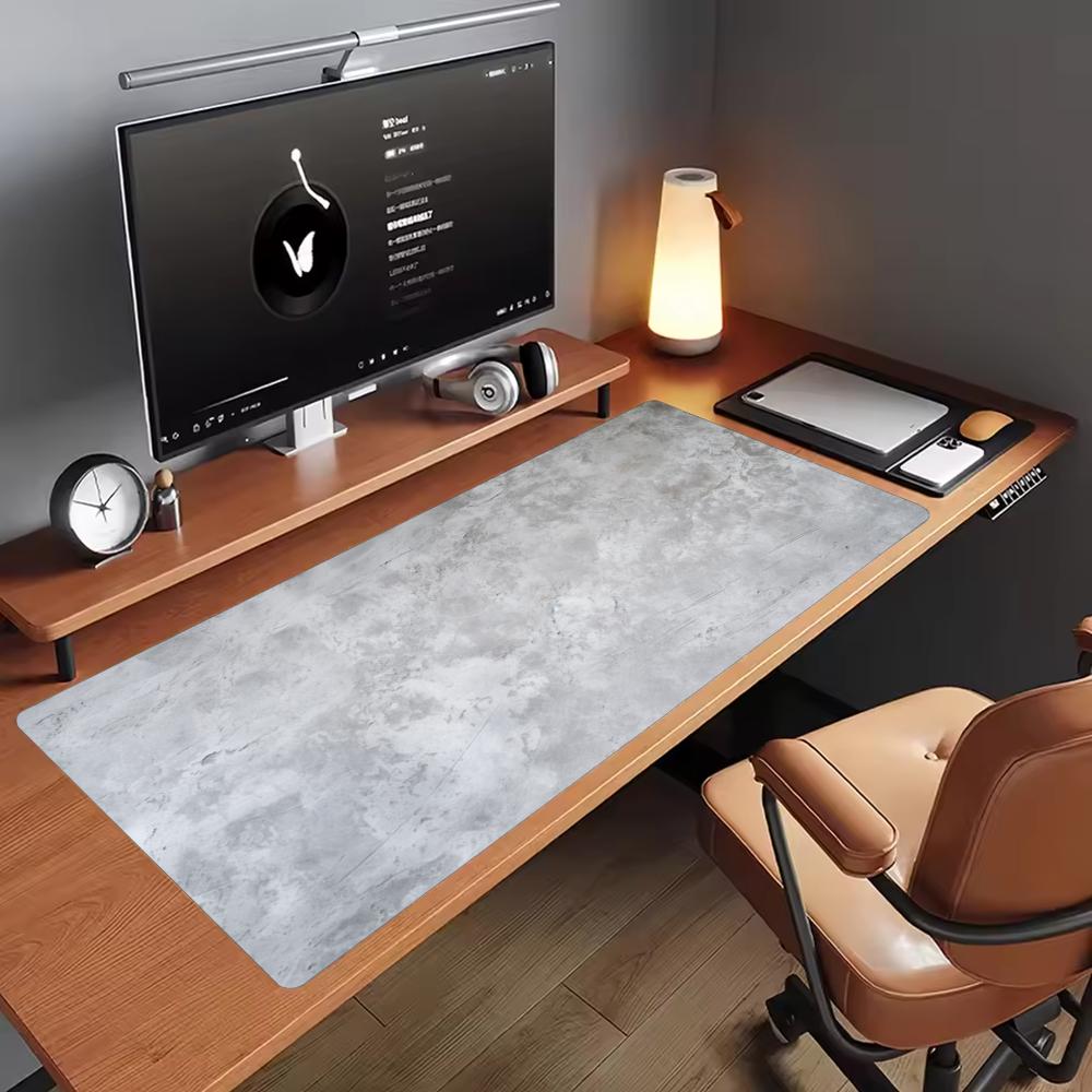 Minimalist Grey Marble Texture - Desk Setup Grey ulasan dan harga