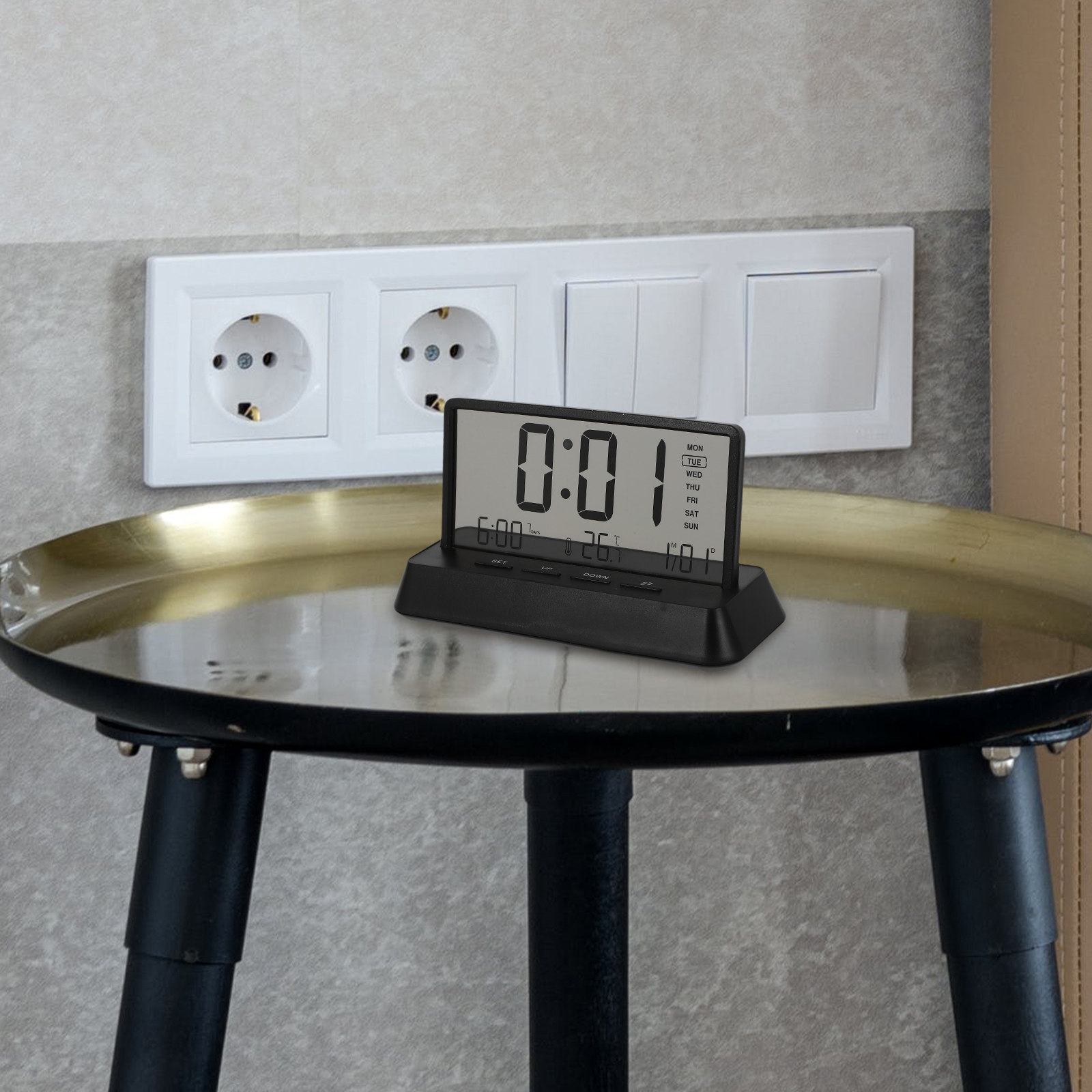 Digital Alarm Clock Small Comp - Desk Setup Bedroom ulasan dan harga