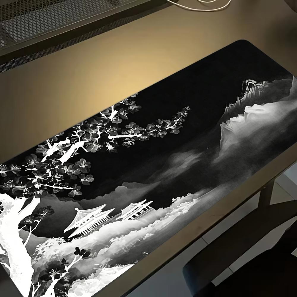 Grey Moonlit Night Large Mouse - Desk Setup Grey ulasan dan harga